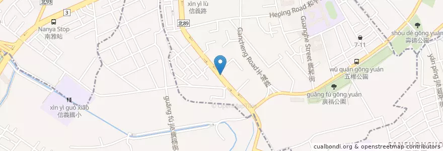 Mapa de ubicacion de 軒源藥局 en Тайвань, Новый Тайбэй, 土城區, 板橋區.