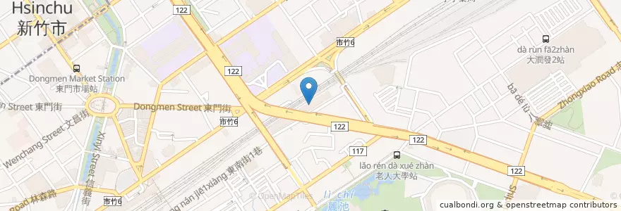 Mapa de ubicacion de 泰媽 泰國料理 en 타이완, 타이완성, 신주시, 둥구.