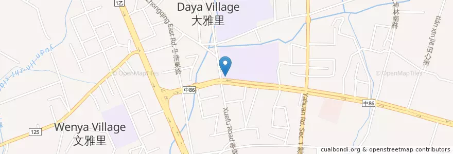 Mapa de ubicacion de 大雅圖書館 en Taiwan, Taichung, 大雅區.