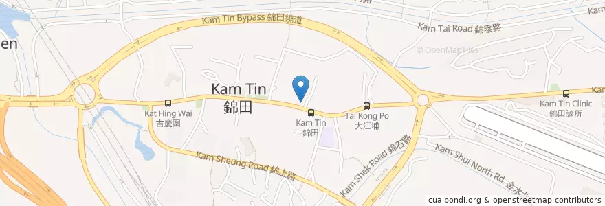 Mapa de ubicacion de 錦田郵政局 Kam Tin Post Office en China, Hong Kong, Guangdong, Wilayah Baru, 元朗區 Yuen Long District.