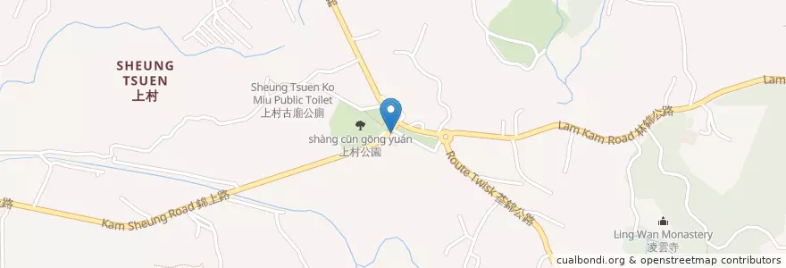 Mapa de ubicacion de 流動郵政局: 八鄉上村 en 中国, 香港, 广东省, 新界, 元朗區.