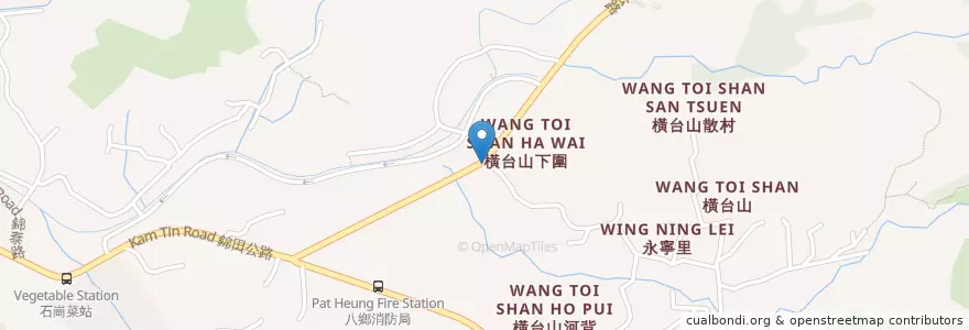 Mapa de ubicacion de 流動郵政局: 橫台山 Mobile Post Office: Wang Toi Shan en Китай, Гонконг, Гуандун, Новые Территории, 元朗區 Yuen Long District.