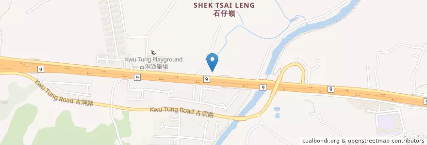 Mapa de ubicacion de 流動郵政局: 古洞 en 中国, 香港, 广东省, 新界, 北區.