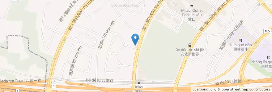 Mapa de ubicacion de HSBC en Taiwan, Nuova Taipei, Distretto Di Linkou.