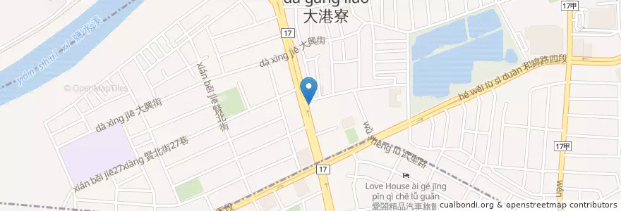 Mapa de ubicacion de 速邁樂加油站 en Тайвань, Тайнань, 北區.