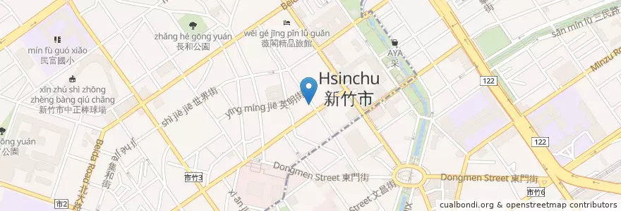 Mapa de ubicacion de 814麗香冰店 en 台湾, 台湾省, 新竹市.