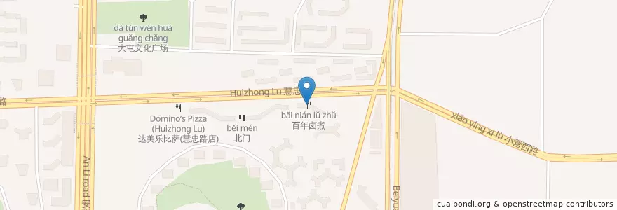Mapa de ubicacion de 百年卤煮 en چین, پکن, هبئی, 朝阳区 / Chaoyang.