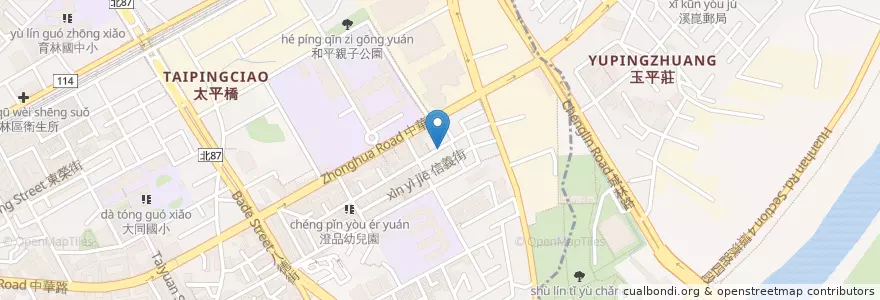 Mapa de ubicacion de 勝善堂 en Taiwan, New Taipei, Shulin District.