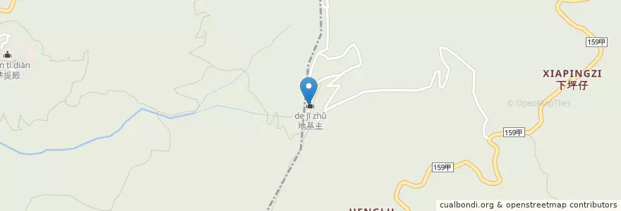Mapa de ubicacion de 地基主 en 타이완, 타이완성, 자이 현, 주치 향.