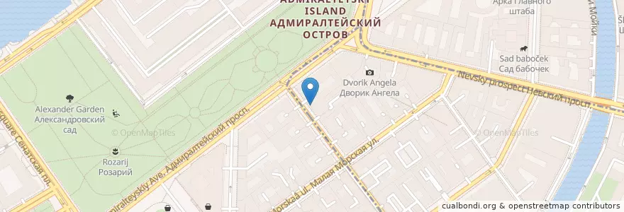 Mapa de ubicacion de Sicaffe en Rusia, Северо-Западный Федеральный Округ, Óblast De Leningrado, San Petersburgo, Адмиралтейский Район, Округ № 78.