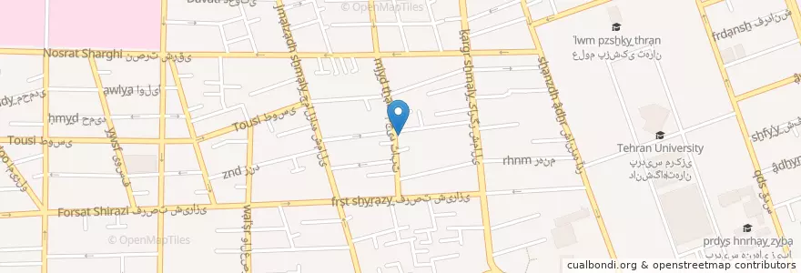 Mapa de ubicacion de دبیرستان غیردولتی دوره دوم خاتم en Иран, Тегеран, شهرستان تهران, Тегеран, بخش مرکزی شهرستان تهران.