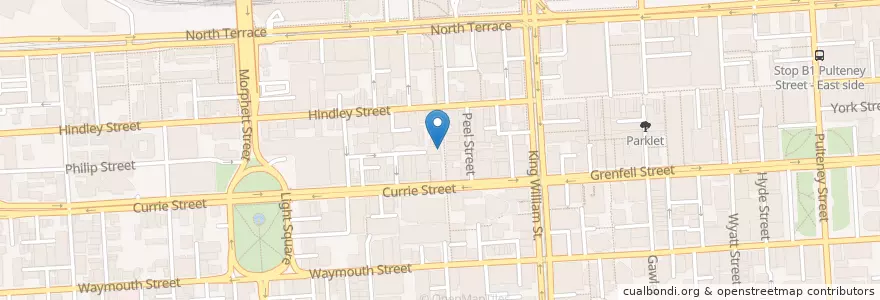 Mapa de ubicacion de Ajisen Ramen en Avustralya, South Australia, Adelaide, Adelaide City Council.