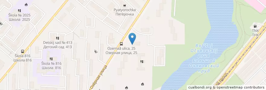 Mapa de ubicacion de Дельфин en Rússia, Distrito Federal Central, Москва, Западный Административный Округ, Район Очаково-Матвеевское.