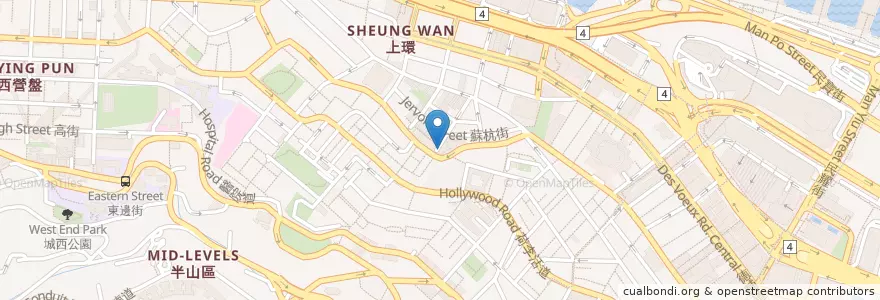 Mapa de ubicacion de Don Buri Kings en China, Cantão, Hong Kong, Ilha De Hong Kong, Novos Territórios, 中西區 Central And Western District.