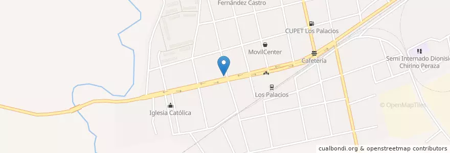 Mapa de ubicacion de Banco Popular de Ahorro en Cuba, Pinar Del Río, Los Palacios.