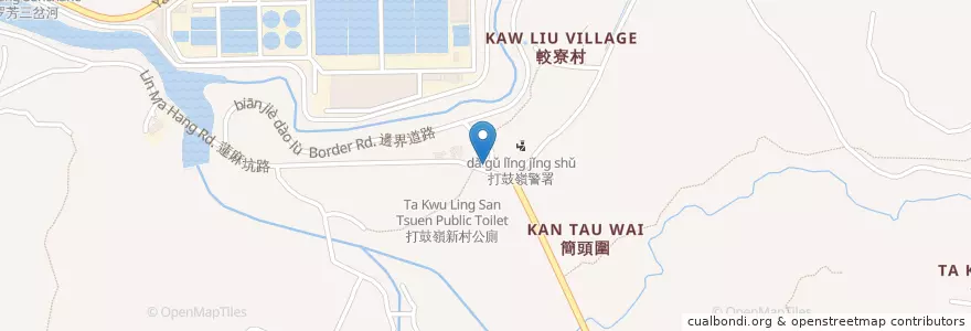 Mapa de ubicacion de 流動郵政局：打鼓嶺 Mobile Post Office: Ta Kwu Ling en China, Hong Kong, Provincia De Cantón, Nuevos Territorios, 北區 North District.