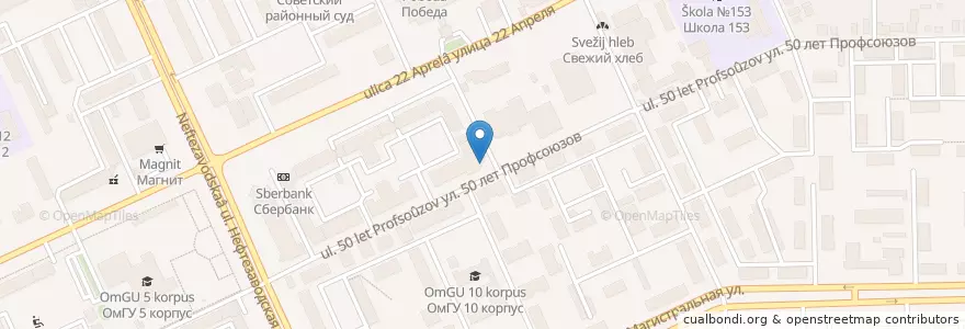 Mapa de ubicacion de Карапузик en Rusland, Federaal District Siberië, Омская Область, Омский Район, Городской Округ Омск.