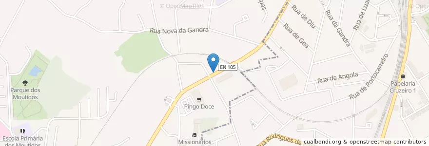 Mapa de ubicacion de Café Palmar en Portugal, Norte, Área Metropolitana Do Porto, Porto, Maia, Águas Santas.