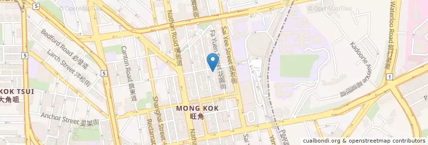 Mapa de ubicacion de 極之好粥麵茶餐廳 en 中国, 広東省, 香港, 九龍, 新界, 油尖旺區 Yau Tsim Mong District.