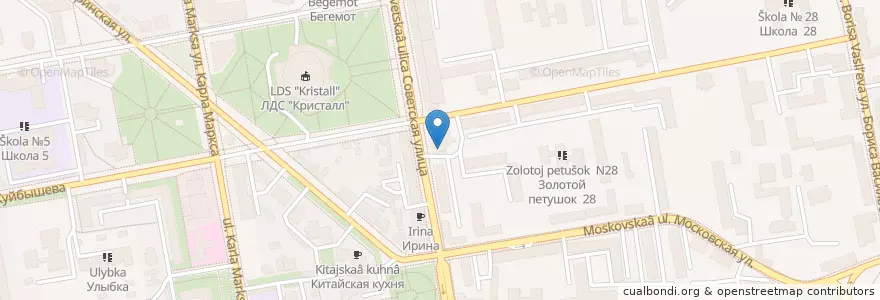 Mapa de ubicacion de Тамбовкредитпромбанк en Russland, Föderationskreis Zentralrussland, Oblast Tambow, Тамбовский Район, Городской Округ Тамбов.