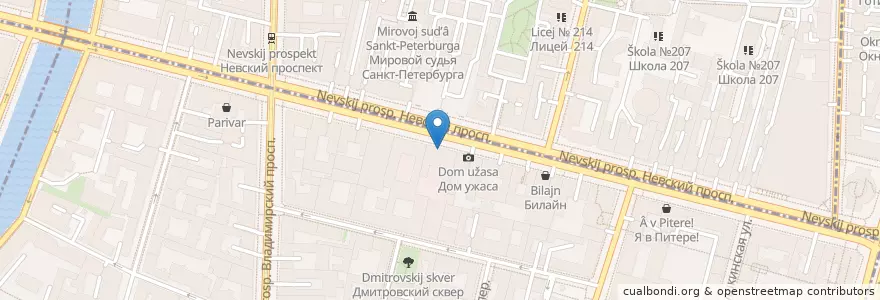 Mapa de ubicacion de ВТБ en Rusia, Северо-Западный Федеральный Округ, Óblast De Leningrado, San Petersburgo, Центральный Район.