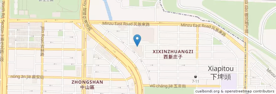 Mapa de ubicacion de 上引水產 en 台湾, 新北市, 台北市, 中山区.