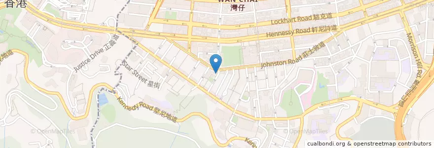 Mapa de ubicacion de Com Banh Mi en Chine, Guangdong, Hong Kong, Île De Hong Kong, Nouveaux Territoires, 灣仔區 Wan Chai District.