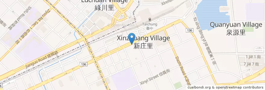 Mapa de ubicacion de 肯德基(KFC) en تايوان, تاي شانغ, 東區.