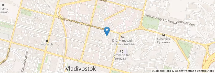Mapa de ubicacion de Melange cafe en Rusia, Дальневосточный Федеральный Округ, Приморский Край, Владивостокский Городской Округ.