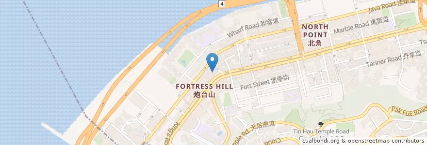 Mapa de ubicacion de 花園餐廳 Sweetheart Garden Restaurant en China, Guangdong, Hong Kong, Pulau Hong Kong, Wilayah Baru, 東區 Eastern District.