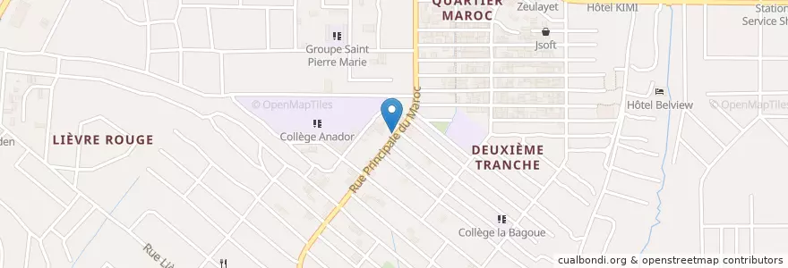 Mapa de ubicacion de Pharmacie Anador en Ivoorkust, Abidjan, Yopougon.
