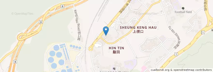 Mapa de ubicacion de 顯徑郵政局 Hin Keng Post Office en 중국, 광둥성, 홍콩, 신제, 沙田區 Sha Tin District.