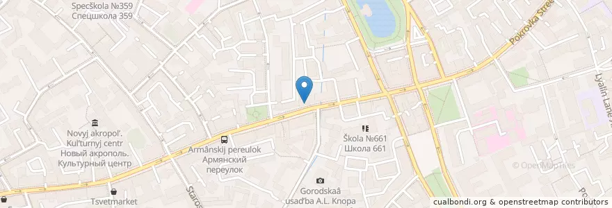 Mapa de ubicacion de Les en Rusia, Distrito Federal Central, Москва, Distrito Administrativo Central, Басманный Район.