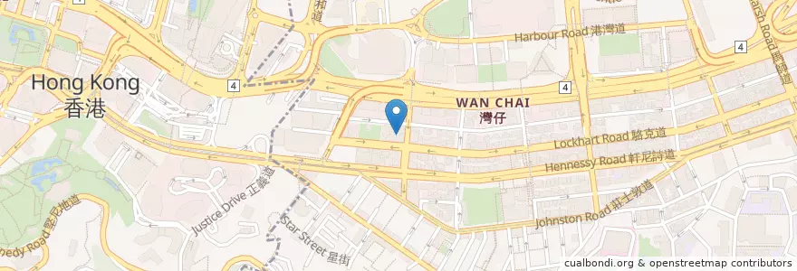 Mapa de ubicacion de The Flying Pan en Китай, Гуандун, Гонконг, Гонконг, Новые Территории, 灣仔區 Wan Chai District.