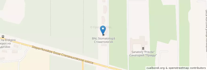 Mapa de ubicacion de BNL Стоматология en ロシア, 中央連邦管区, モスクワ州, Пушкинский Городской Округ.