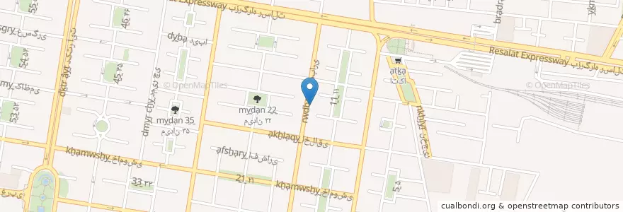 Mapa de ubicacion de مسجد امام حسن عسگری en Irão, Teerã, شهرستان تهران, Teerã, بخش مرکزی شهرستان تهران.