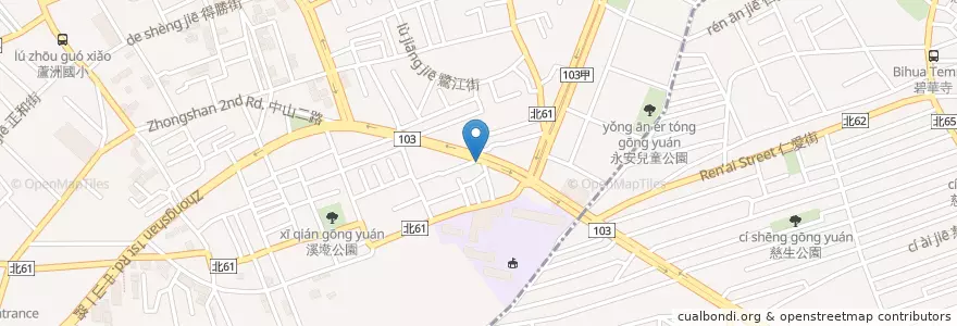 Mapa de ubicacion de 小時光咖啡 en 타이완, 신베이 시, 루저우 구.