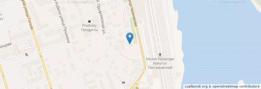 Mapa de ubicacion de Поликлиника N5 en Россия, Сибирский Федеральный Округ, Иркутская Область, Городской Округ Иркутск.