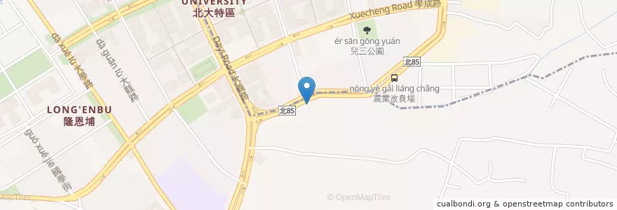 Mapa de ubicacion de 蔚藍食府 en Taiwan, Nuova Taipei, Sanxia.