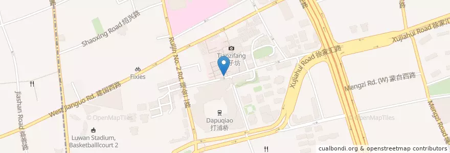 Mapa de ubicacion de Bell en China, Shanghai, Huangpu.