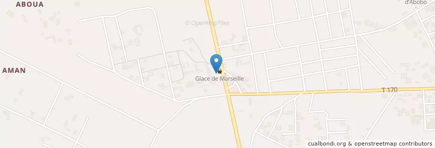 Mapa de ubicacion de Gare de Taxi d'Anyama en 코트디부아르, 아비장, Abobo.