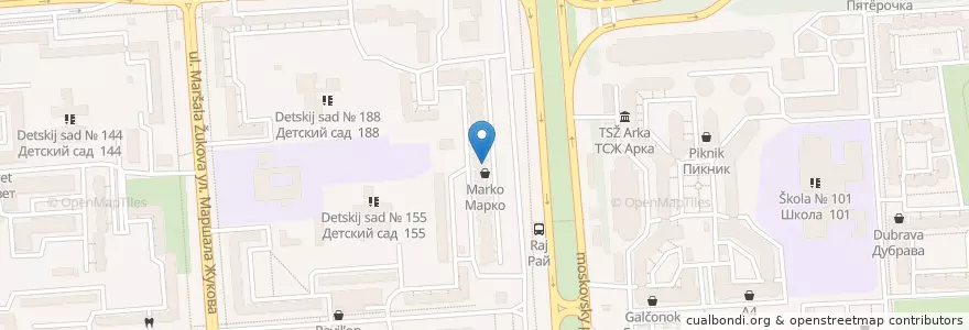 Mapa de ubicacion de Детская школа искусств №7 en Russie, District Fédéral Central, Oblast De Voronej, Городской Округ Воронеж.