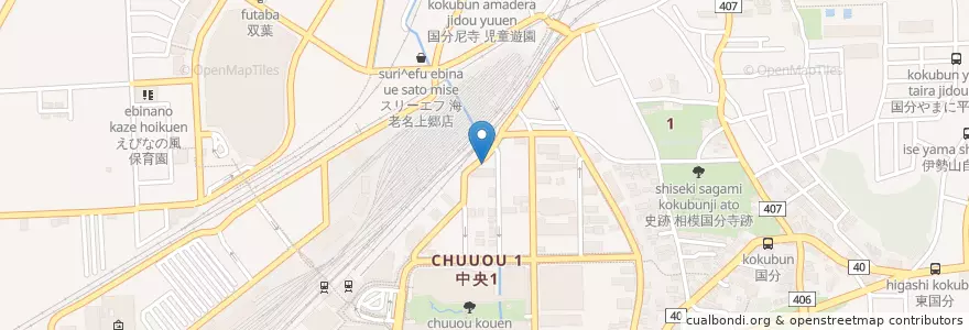 Mapa de ubicacion de ぎょうてん屋 en 日本, 神奈川縣, 海老名市.