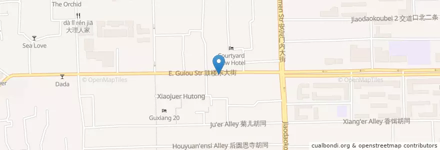 Mapa de ubicacion de Scarlet A en الصين, بكين, خبي, 东城区.