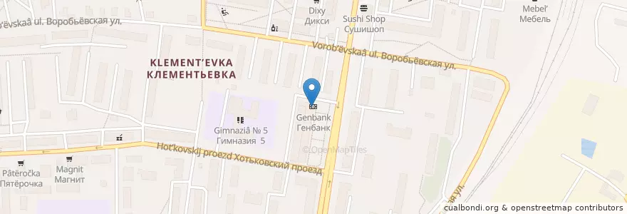 Mapa de ubicacion de Генбанк en Russia, Distretto Federale Centrale, Oblast' Di Mosca, Сергиево-Посадский Городской Округ.