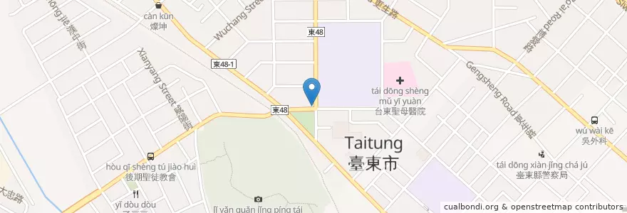 Mapa de ubicacion de UNPASTA義大利麵 en Taiwan, 臺灣省, Taitung, 臺東市.