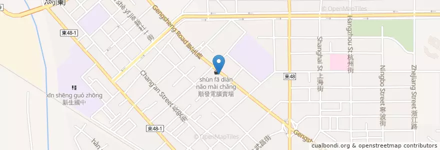 Mapa de ubicacion de 丁丁藥局 en 台湾, 台湾省, 台東県, 台東市.