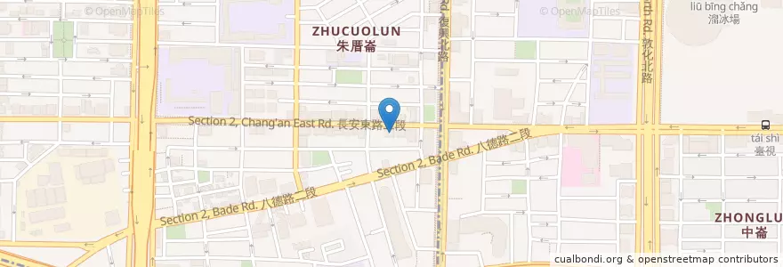 Mapa de ubicacion de 凱薩西餐牛排 en 台湾, 新北市, 台北市, 中山区.