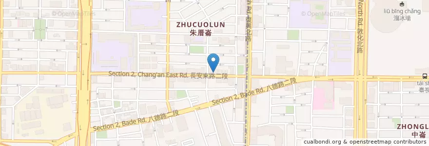 Mapa de ubicacion de 漢弩山韓式料理 en Taiwan, Nuova Taipei, Taipei, Distretto Di Zhongshan.