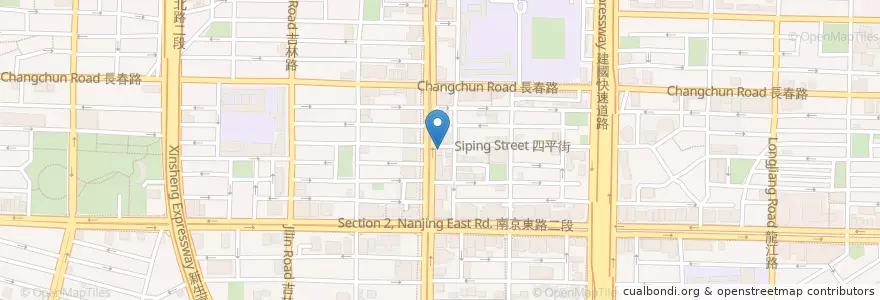 Mapa de ubicacion de 王俊民皮膚科診所 en Taiwan, Nuova Taipei, Taipei, Distretto Di Zhongshan.